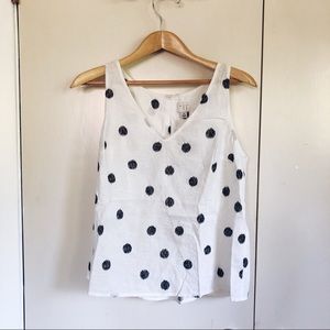 Black and white polka dot tank top NEVER WORN